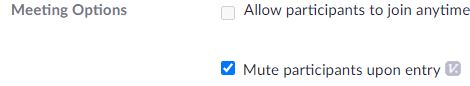 Mute Participants on Entry when scheduling
